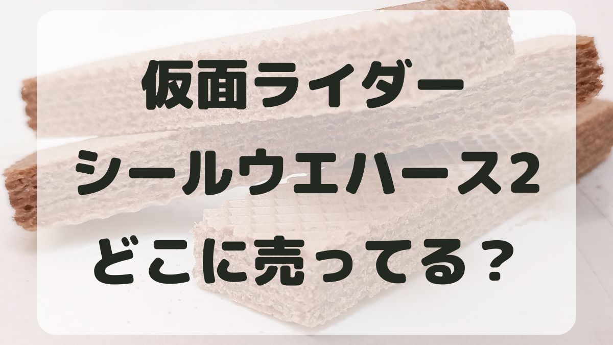 仮面ライダーシールウエハース2はどこで売ってる？ネット通販でも買える？