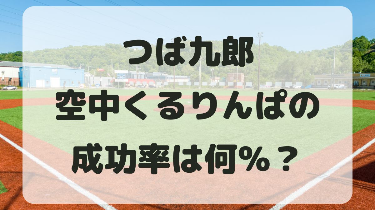 つば九郎空中くるりんぱの成功率は？帽子チャレンジはいつから始まった？