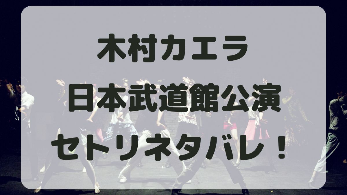 木村カエラ20周年ライブ日本武道館公演セトリネタバレ！感想レポも！