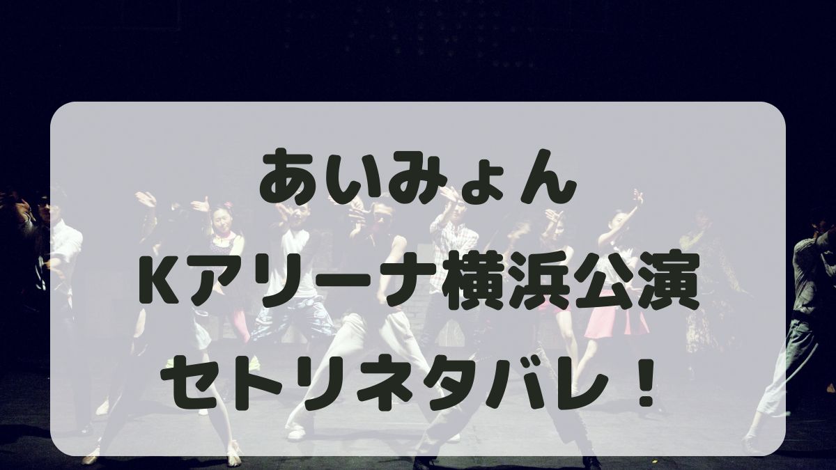 あいみょん2024-2025横浜公演セトリネタバレ！感想レポも！