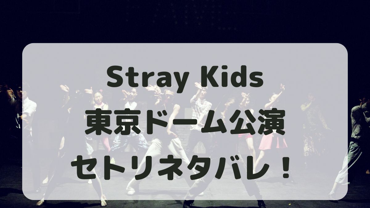 Stray Kidsツアー2024東京ドーム公演セトリネタバレ！